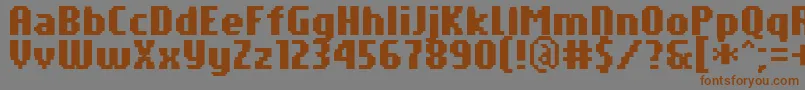 Шрифт PfTempestaSevenCompressedBold – коричневые шрифты на сером фоне