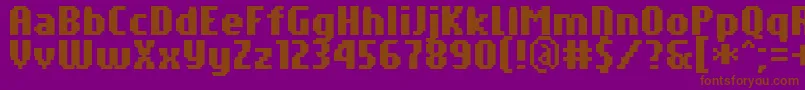 PfTempestaSevenCompressedBold Font – Brown Fonts on Purple Background