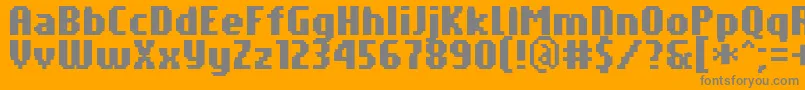 PfTempestaSevenCompressedBold Font – Gray Fonts on Orange Background