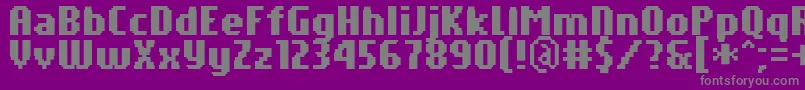 フォントPfTempestaSevenCompressedBold – 紫の背景に灰色の文字