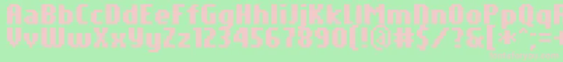 PfTempestaSevenCompressedBold Font – Pink Fonts on Green Background