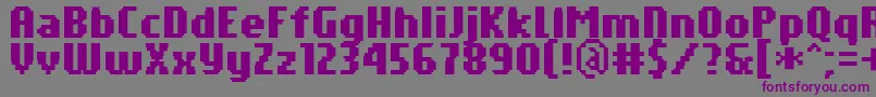 Шрифт PfTempestaSevenCompressedBold – фиолетовые шрифты на сером фоне