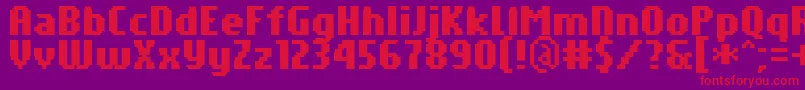 Шрифт PfTempestaSevenCompressedBold – красные шрифты на фиолетовом фоне
