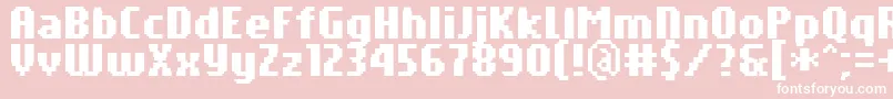 PfTempestaSevenCompressedBold Font – White Fonts on Pink Background