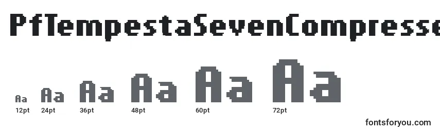 Размеры шрифта PfTempestaSevenCompressedBold