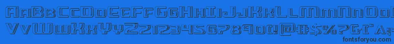 Greasegunchrome Font – Black Fonts on Blue Background