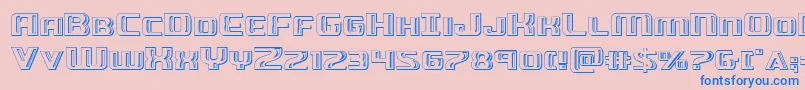 Greasegunchrome Font – Blue Fonts on Pink Background
