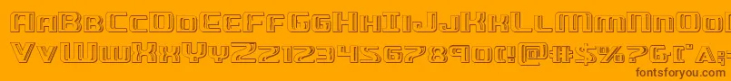 Police Greasegunchrome – polices brunes sur fond orange