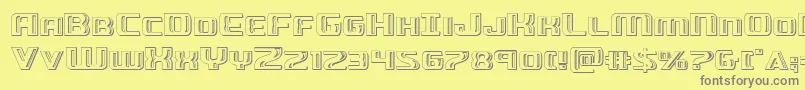 Greasegunchrome Font – Gray Fonts on Yellow Background