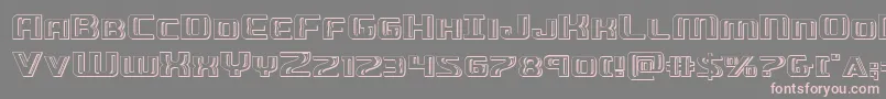 Greasegunchrome Font – Pink Fonts on Gray Background