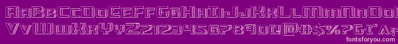 Greasegunchrome-Schriftart – Rosa Schriften auf violettem Hintergrund