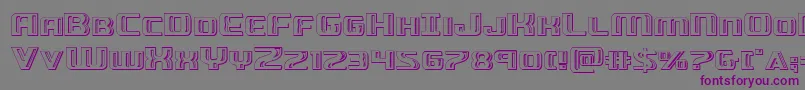 Greasegunchrome Font – Purple Fonts on Gray Background