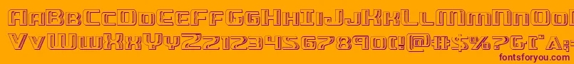 Greasegunchrome Font – Purple Fonts on Orange Background