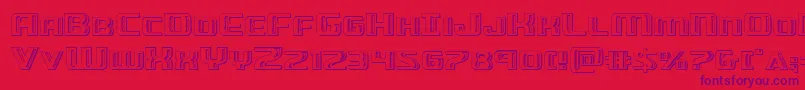 Greasegunchrome Font – Purple Fonts on Red Background