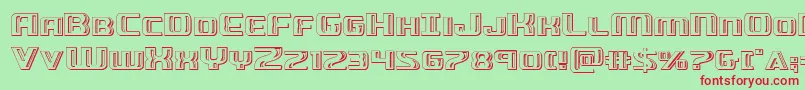 Greasegunchrome Font – Red Fonts on Green Background