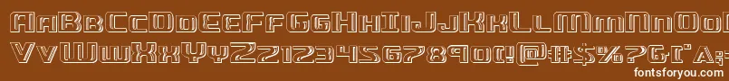 Greasegunchrome Font – White Fonts on Brown Background