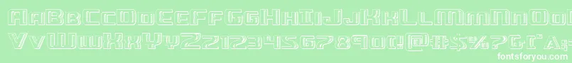 Greasegunchrome Font – White Fonts on Green Background