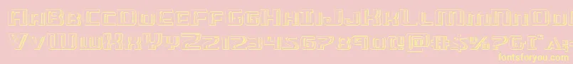 Greasegunchrome Font – Yellow Fonts on Pink Background