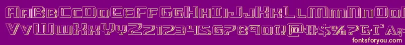 Greasegunchrome Font – Yellow Fonts on Purple Background