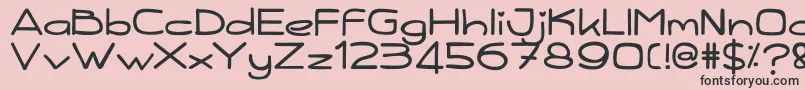 Kiddy Font – Black Fonts on Pink Background