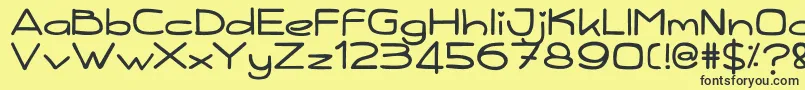 Kiddy Font – Black Fonts on Yellow Background