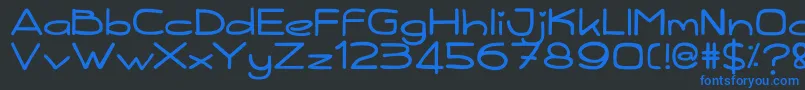 Kiddy Font – Blue Fonts on Black Background