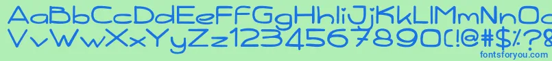 Kiddy Font – Blue Fonts on Green Background