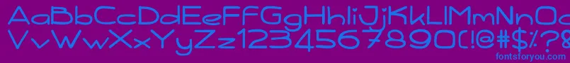 Kiddy Font – Blue Fonts on Purple Background
