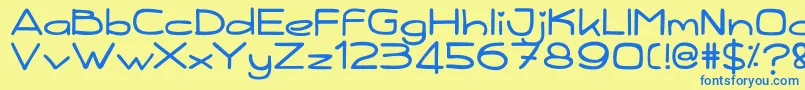 Kiddy Font – Blue Fonts on Yellow Background
