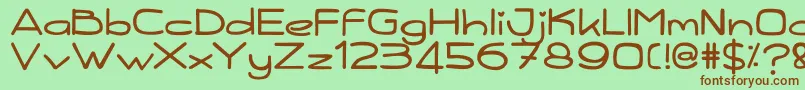 Kiddy-fontti – ruskeat fontit vihreällä taustalla