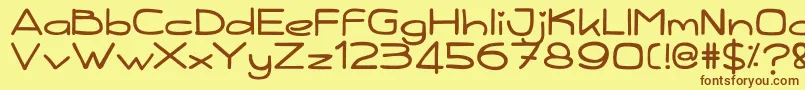 Kiddy Font – Brown Fonts on Yellow Background