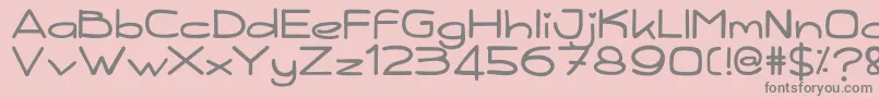 Kiddy Font – Gray Fonts on Pink Background