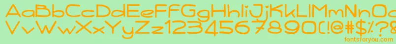 Kiddy Font – Orange Fonts on Green Background