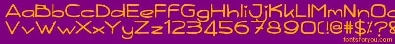Kiddy Font – Orange Fonts on Purple Background