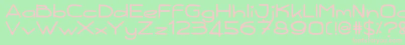 Kiddy Font – Pink Fonts on Green Background