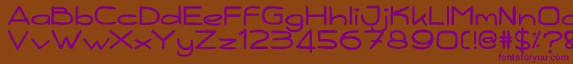 Kiddy Font – Purple Fonts on Brown Background