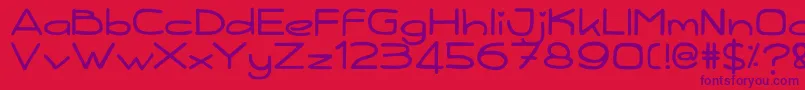 Kiddy Font – Purple Fonts on Red Background