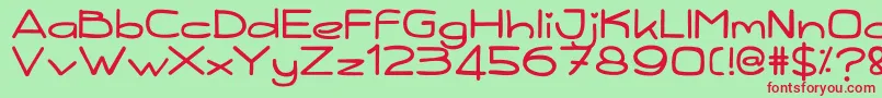 Kiddy-fontti – punaiset fontit vihreällä taustalla