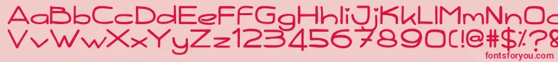 Kiddy Font – Red Fonts on Pink Background