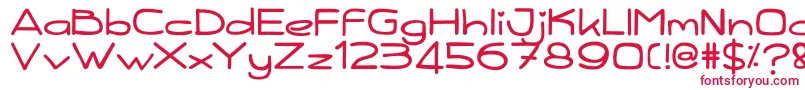 Kiddy Font – Red Fonts on White Background