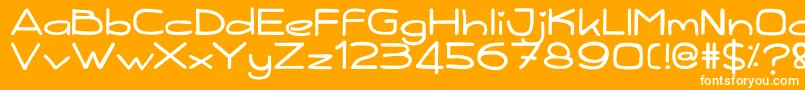 Kiddy Font – White Fonts on Orange Background
