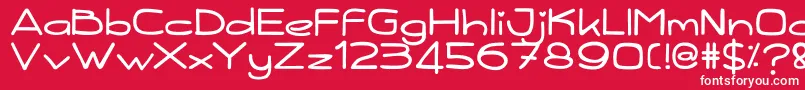 Kiddy Font – White Fonts on Red Background
