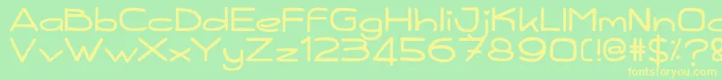 Kiddy Font – Yellow Fonts on Green Background