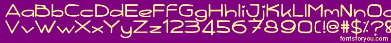 Kiddy Font – Yellow Fonts on Purple Background