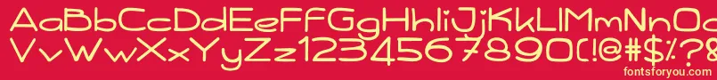 Kiddy Font – Yellow Fonts on Red Background