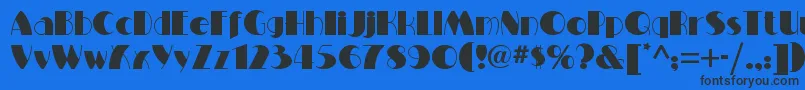 Miltonburlesquenf Font – Black Fonts on Blue Background