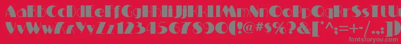 Czcionka Miltonburlesquenf – szare czcionki na czerwonym tle