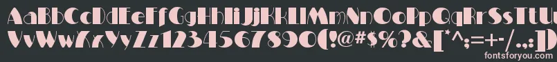 Miltonburlesquenf-Schriftart – Rosa Schriften auf schwarzem Hintergrund