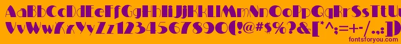 Police Miltonburlesquenf – polices violettes sur fond orange