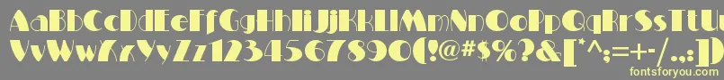 Miltonburlesquenf Font – Yellow Fonts on Gray Background